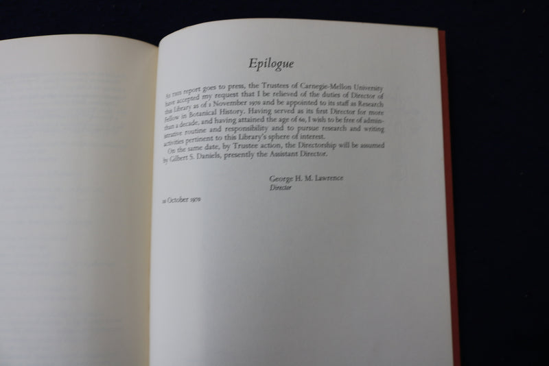 1970 HUNT BOTANICAL LIBRARY - A DECENNIAL REPORT SOFTCOVER - G. LAWRENCE- K 1369
