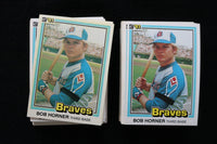 BOB HORNER 1981 DONRUSS BASEBALL CARDS - CARD #99 - NM-MT - APPROX. 175 - #263