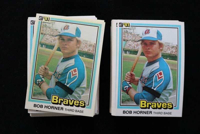 BOB HORNER 1981 DONRUSS BASEBALL CARDS - CARD #99 - NM-MT - APPROX. 175 - #263