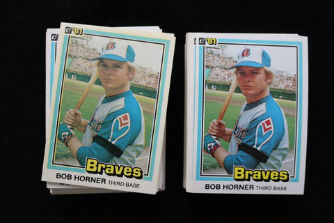BOB HORNER 1981 DONRUSS BASEBALL CARDS - CARD #99 - NM-MT - APPROX. 175 - #263