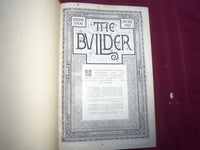 1921 JAN-DEC THE BUILDER U. K. MAGAZINE BOUND VOLUMES - 2 VOLS - FOLD OUTS- C 32