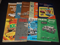 1966-1982 AUTOMOTIVE REPLACEMENT PARTS CATALOGS LOT OF 9 - SEARS - O 2596E