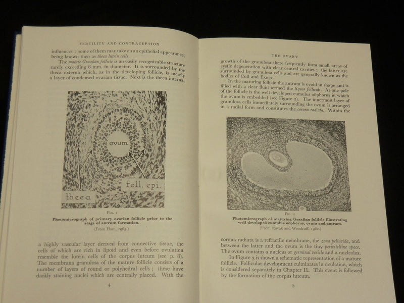 1968 FERTILITY AND CONTRACEPTION IN THE HUMAN FEMALE BOOK BY LORAINE - KD 2766C