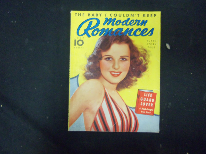 1938 JULY MODERN ROMANCES MAGAZINE - NICE COVER, PHOTOS AND STORIES - ST 4136