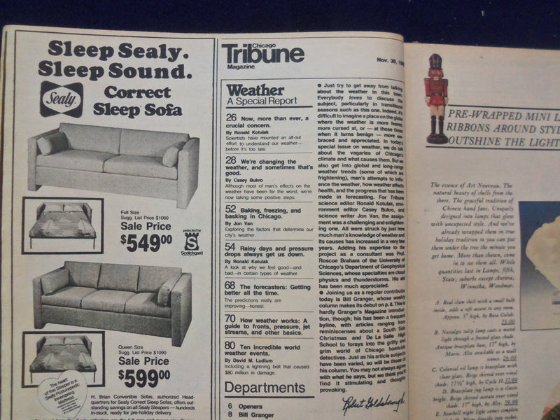1980 NOV 30 CHICAGO TRIBUNE MAGAZINE SECTION - WEATHER A SPECIAL REPORT- NP 6428