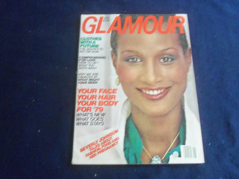 1979 JANUARY GLAMOUR MAGAZINE - BEVERLY JOHNSON COVER - FASHION - B 4165Q