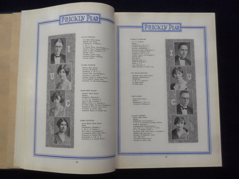 1928 THE PRICKLY PEAR INTERMOUNTAIN UNION COLLEGE YEARBOOK -HELENA, MT - YB 3116