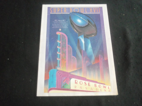1983 JANUARY 30 SUPER BOWL XVII PROGRAM - DOLPHINS VS. REDSKINS - B 4077S
