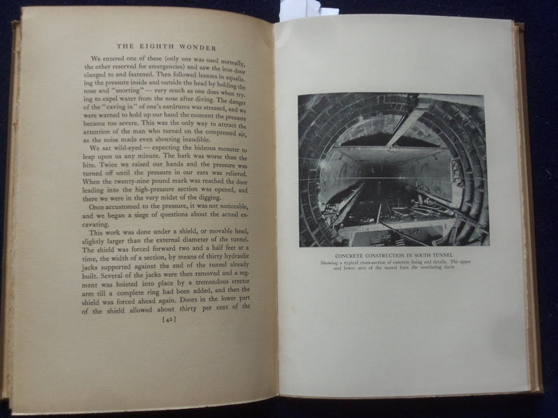 1927 THE EIGHTH WONDER - HOLLAND TUNNEL HARDCOVER BOOK - KD 8635