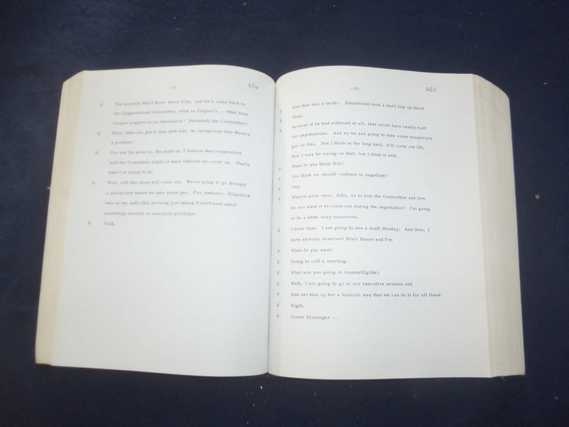 1974 RECORDED PRESIDENTIAL CONVERSATIONS SOFTCOVER BOOK -RICHARD NIXON - KD 8189