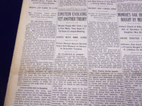 1930 JULY 27 NEW YORK TIMES - EINSTEIN EVOLVING YET ANOTHER THEORY - NT 1558