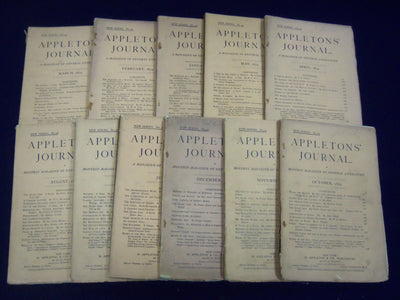 1879 APPLETON'S JOURNAL MAGAZINE LOT OF 11 ISSUES - SPENCER WALPOLE - WR 689