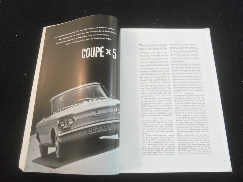 1962 SUMMER MOTOR REVUE - EUROPA MOTOR MAGAZINE - AUTOMOBILES - GERMAN - J 7762