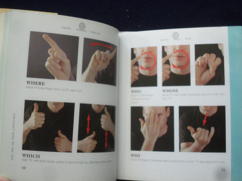 2002 THE ART OF SIGN LANGUAGE HARDCOVER BOOK BY CHRISTOPHER BROWN - KD 8784