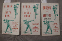 1943 EUREKA HIGH SCHOOL FOOTBALL PROGRAMS - LOT OF 3 - K 3445