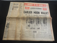 1969 JULY 17 L. A. EVENING HERALD EXPRESS NEWSPAPER- EARLIER MOON WALK?- NP 5743
