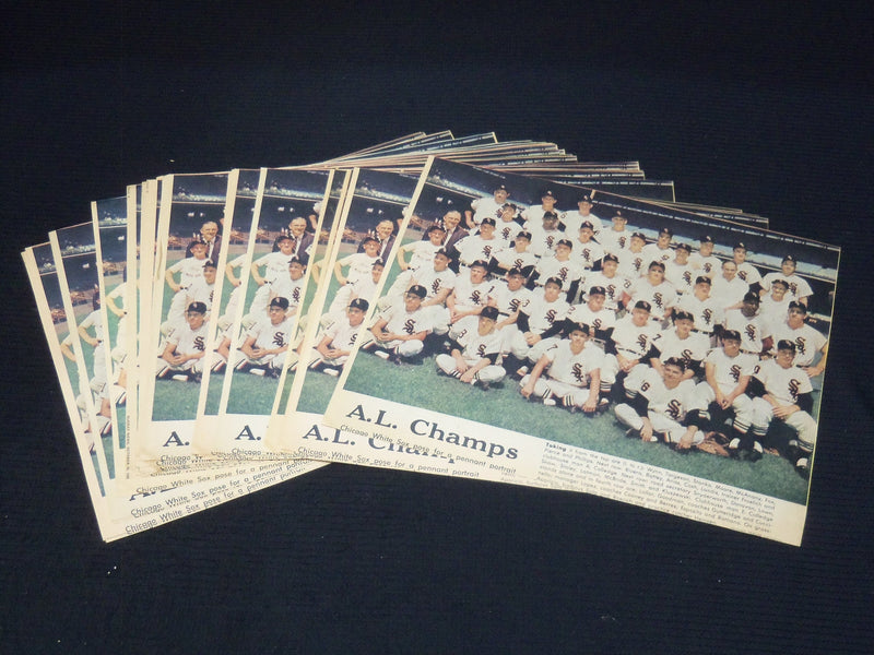 1959 CHICAGO WHITE SOX COLOROTO MAGAZINE TEAM PHOTO - 33 PIECES - NP 9191