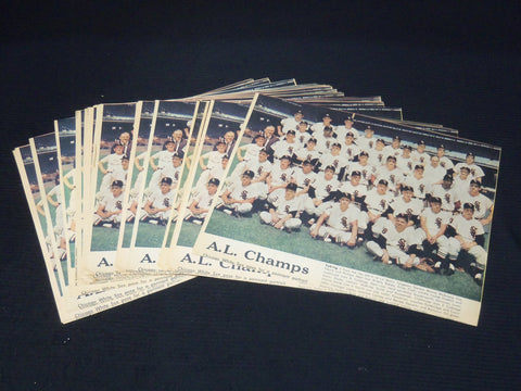 1959 CHICAGO WHITE SOX COLOROTO MAGAZINE TEAM PHOTO - 33 PIECES - NP 9191