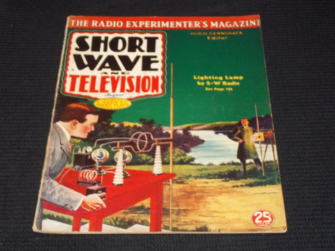 1937 AUGUST SHORT WAVE CRAFT MAGAZINE NICE COVERS & INSIDE CONTENT - E 2345