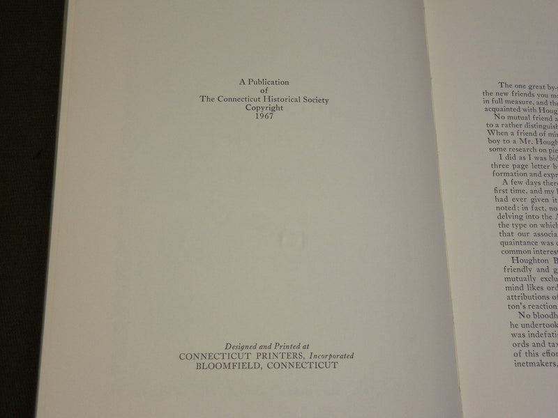 1967 CONTRIBUTIONS TO CONNECTICUT CABINET MAKING BOOK BY BULKELEY - KD 6089