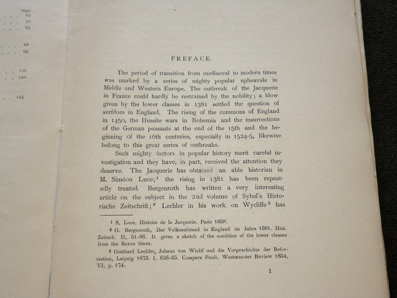 1892 THE ENGLISH RISING IN 1450 SOFTCOVER BOOK BY GEORGE KRIEHN - J 6190