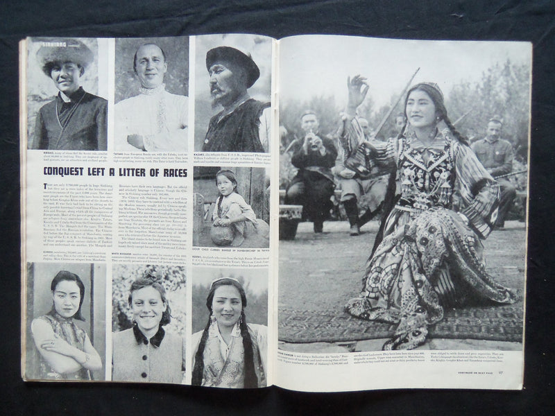1943 DECEMBER 13 LIFE MAGAZINE - CHINESE MUSLIM CITIZEN OF SINKIANG - L 369