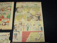 1935-1936 DIZZY DEAN GRAPE NUTS COLOR COMICS ADS LOT OF 4 - NP 1847D