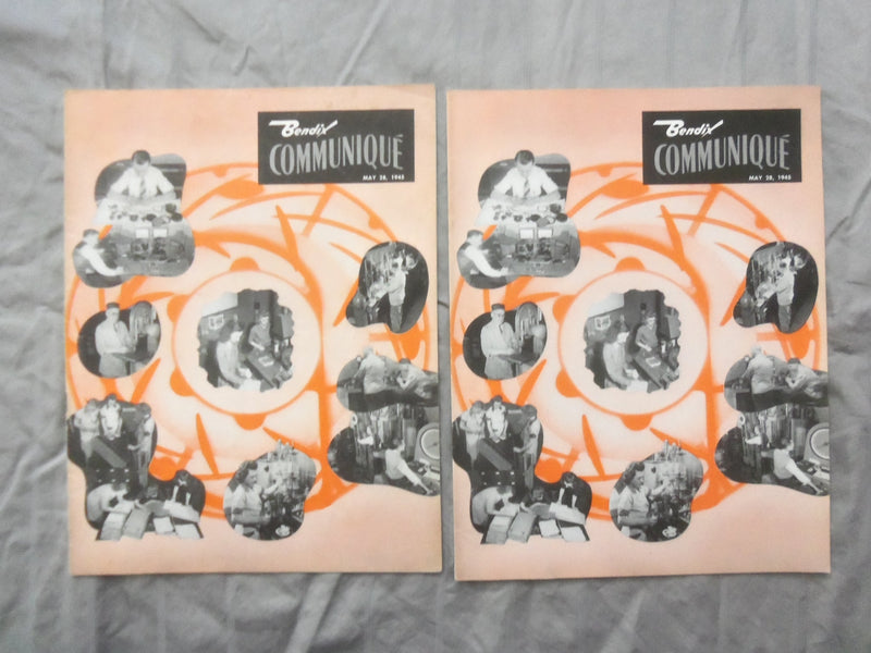 1943-1945 BENDIX COMMUNIQUE MAGAZINES - LOT OF 7 - K 252