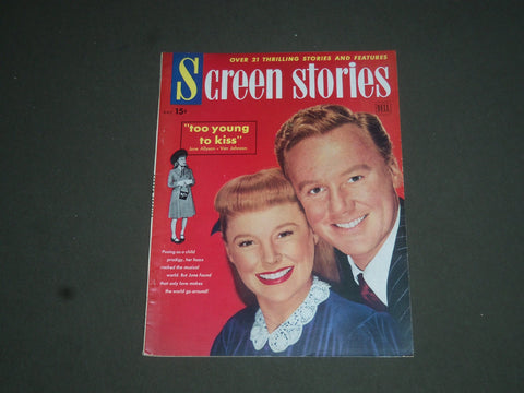 1951 OCT SCREEN STORIES MAGAZINE - JUNE ALLYSON & VAN JOHNSON COVER - SP 7515