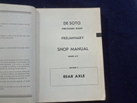 1951 DESOTO FIRE DOME EIGHT PRELIMINARY SHOP MANUAL SOFTCOVER BOOK - KD 8715