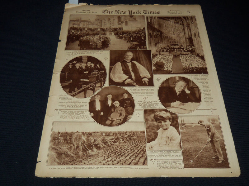 1925 NOVEMBER 29 NEW YORK TIMES PICTURE SECTION - MASTERPIECES OF ART - NT 9497