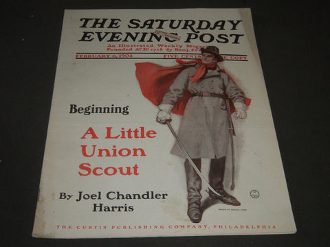 1904 FEBRUARY 6 THE SATURDAY EVENING POST MAGAZINE - LITTLE UNION SCOUT - SP 451