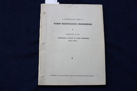 1930'S CONTINENTAL COLLEGE OF FLOOR ENGINEERING COURSE - BRAZIL, INDIANA - K 898