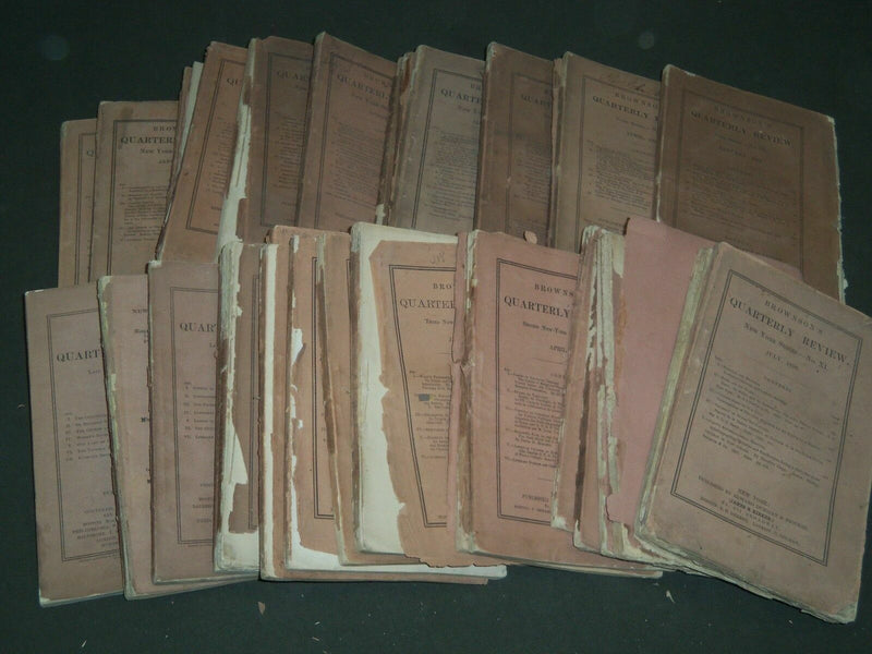 1844-1875 BROWNSON'S QUARTERLY REVIEW MAGAZINE LOT OF 56 ISSUES - O 1154