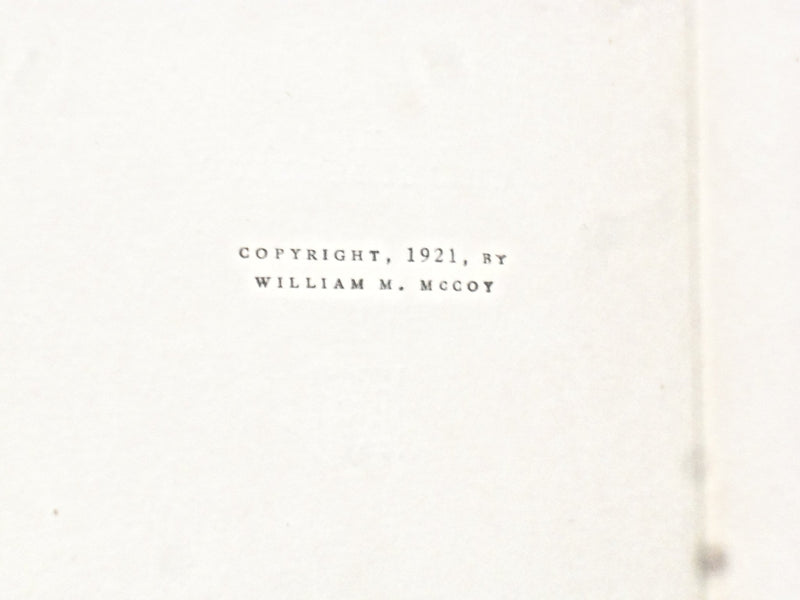 1921 THE VALLEY OF THE SUN HARDCOVER BOOK BY WILLIAM M. MCCOY - KD 8377