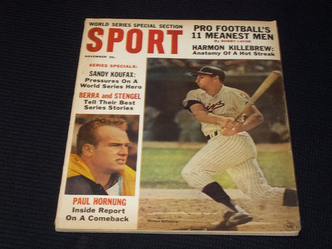 1964 NOVEMBER SPORT MAGAZINE - HARMON KILLEBREW NFL MLB NBA NHL - E 44