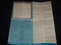 1965 DECEMBER 10-17 HUMAN RIGHTS DAY WEEK U. S. BILL O FRIGHTS FOLD-OUT - J 8678