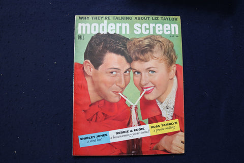 1956 MAY MODERN SCREEN MAGAZINE - EDDIE FISHER & DEBBIE REYNOLDS COVER - E 17359