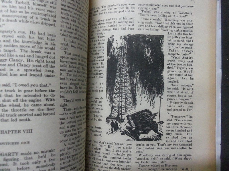 1936 JANUARY ADVENTURE MAGAZINE - SPY NEAR EAST OIL FIELDS - ARED WHTIE - J 5539