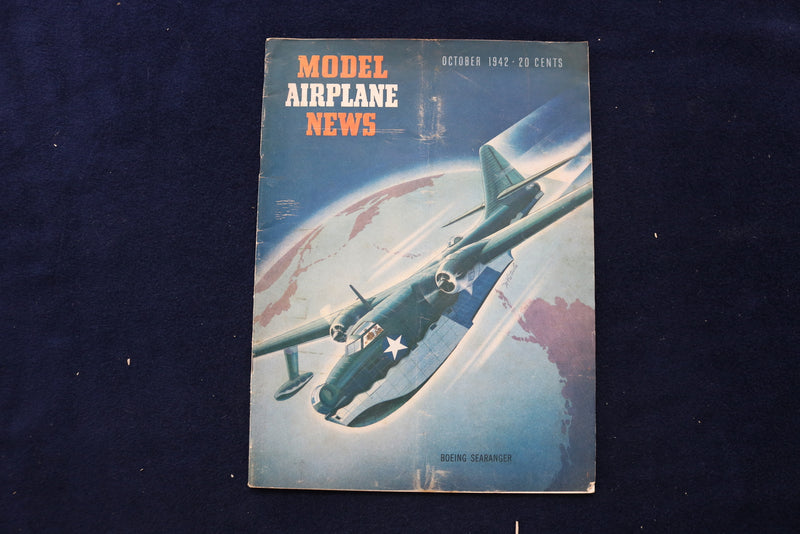 1942 OCTOBER MODEL AIRPLANE NEWS MAGAZINE - BOEING SEARANGER COVER - E 11657