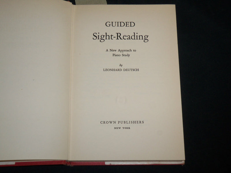 1950 GUIDED SIGHT READING HARDCOVER BOOK BY LEONARD DEUTSCH - KD 6648