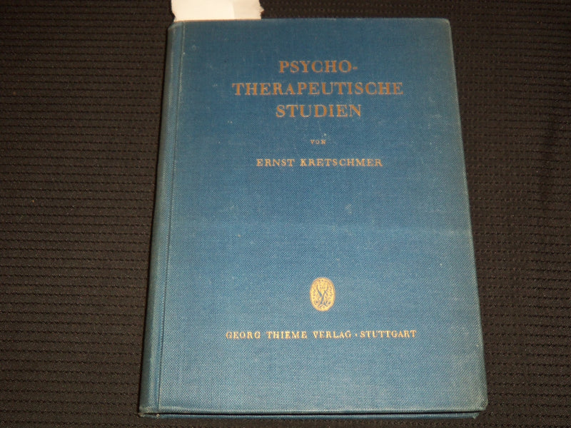 1949 PSYCHO THERAPEUTISCHE STUDIEN BOOK BY ERNST KRETSCHMER - GERMAN - KD 5634K