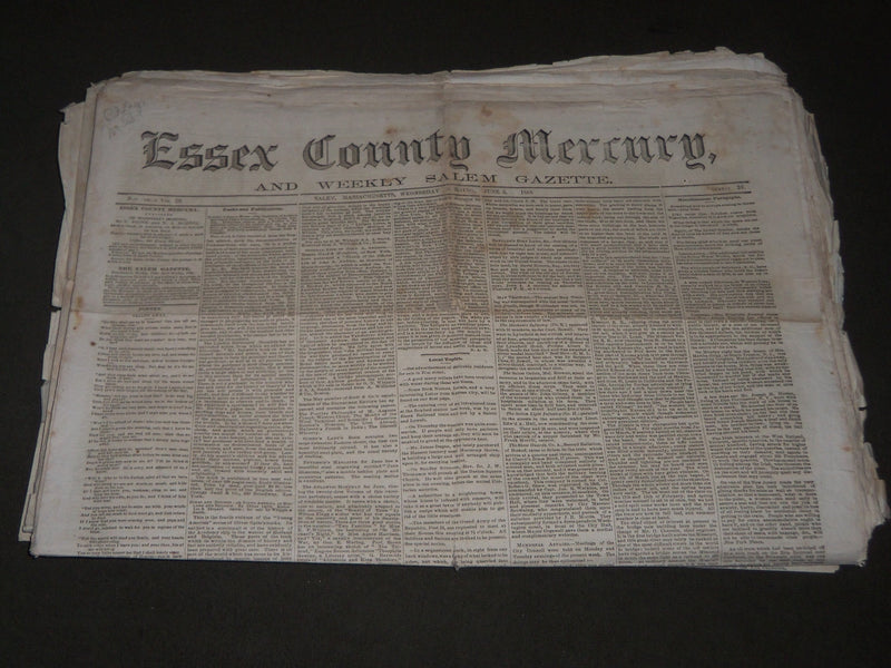 1868-1869 ESSEX COUNTY MERCURY NEWSPAPER LOT OF 25 -SALEM MASSACHUSETTS- NP 2877