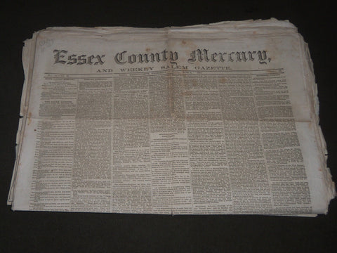 1868-1869 ESSEX COUNTY MERCURY NEWSPAPER LOT OF 25 -SALEM MASSACHUSETTS- NP 2877