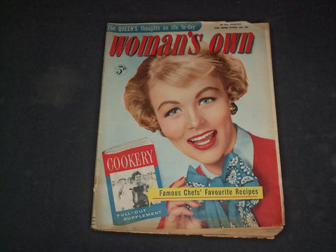 1959 OCTOBER 24 WOMAN'S OWN MAGAZINE - FAMOUS CHEFS' FAVOURITE RECEIPES - B 4121