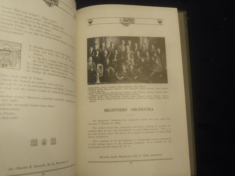 1927 WAUSEON HIGH SCHOOL YEARBOOK - WAUSEON, OHIO - YB 2767