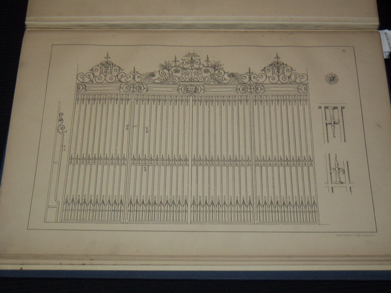 1879 EXAMPLES OF DECORATIVE WROUGHT IRONWORK 17TH & 18TH CENTURIES - #34