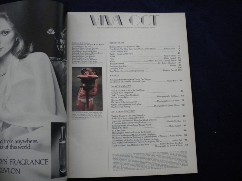 1974 OCTOBER VIVA MAGAZINE - SPECIAL ANNIVERSARY ISSUE - B 638J