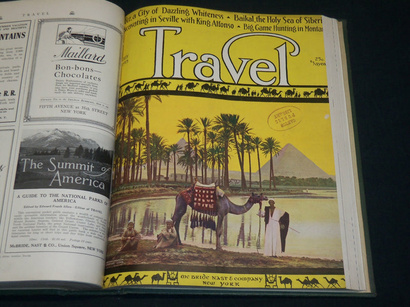 1914 NOVEMBER-1915 OCTOBER TRAVEL MAGAZINE BOUND VOLUME - GREAT COVERS - KD 5967