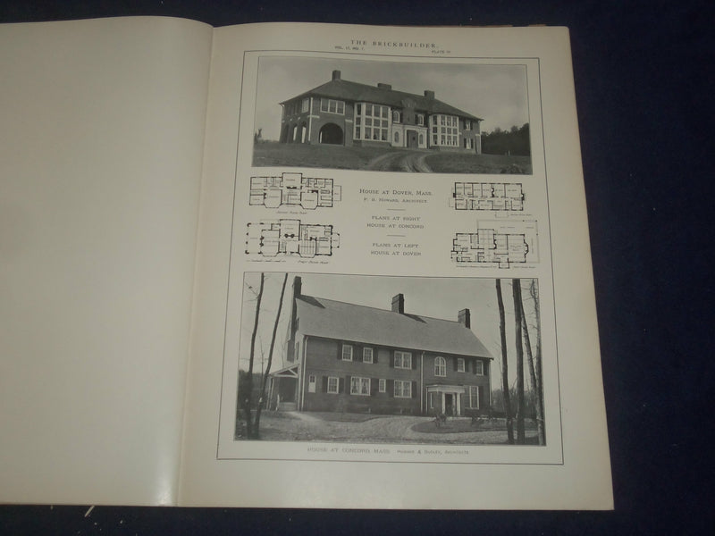 1908 JULY THE BRICKBUILDER MAGAZINE - AN ARCHITECTURAL MONTHLY - ST 258H